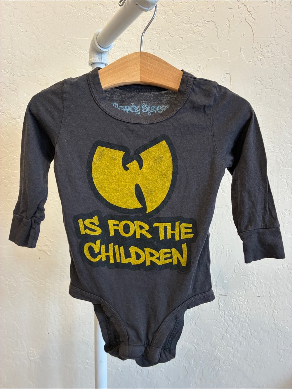 Rowdy Sprout Black Long-Sleeve One-Piece with Yellow Graphic